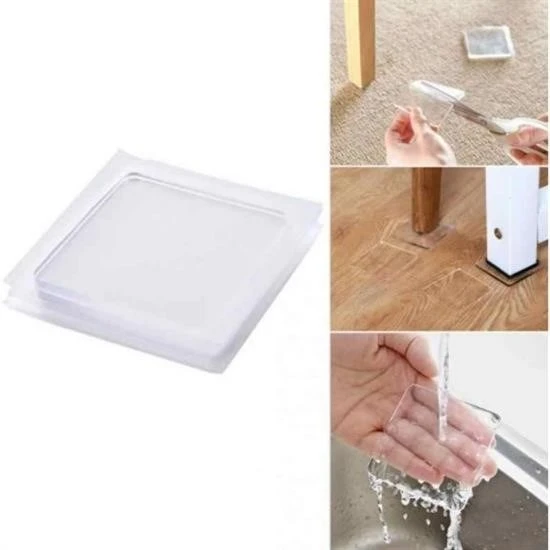 Derin Stok® 4 Adet Silikon Şeffaf Koltuk Mobilya Masa Beyaz Eşya Yazıcı Koruyucu Kaydırmaz  Dayanıklı Pe - 6
