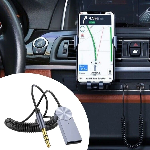 Derin Stok® Araba için Bluetooth Aux Alıcısı Wireless Araç Kiti