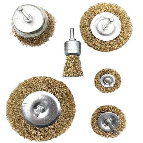 Derin Stok® 6'lı Pimli Tel Fırça Seti Pas Yağ Kir Boya Yapışkan Çözücü