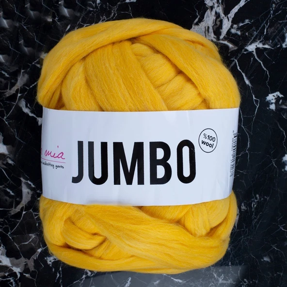 La Mia Jumbo Sarı Dev Yün El Örgü İpi - J5 - 1