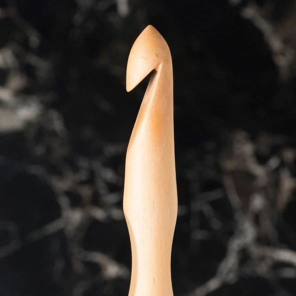 La Mia Whitewood 10 mm 15.5 cm Ahşap Yün Tığ - 2