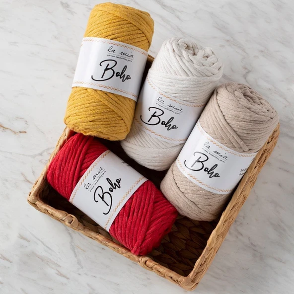 La Mia Boho Çimen Yeşili Büküm Makrome İpi - L024 - 33987 - 3