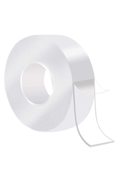 Derin Stok® Ultra Güçlü Çift Taraflı 2 mt x 3 cm Çift Taraflı Nano Bant - 6
