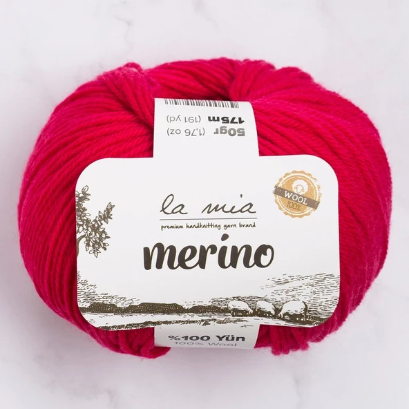 La Mia Merino Fuşya El Örgü İpi - L058 - 33787 - 1