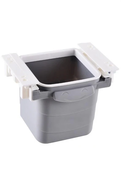 Derin Stok® Mini Masa Çöp Kovası Plastik Tezgah Altı Geri Çekilebilir Yapışkanlı Görünmez Bölme Pratik - 10