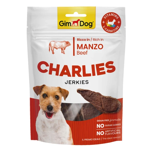 Gimdog Charlies Jerkies Sığır Etli Köpek Ödülü 70 gr