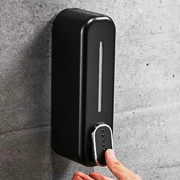 Derin Stok ® Siyah Duvara Monte Sıvı Sabunluk Dispenser 300 ml
