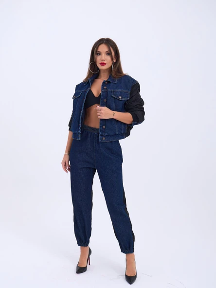 6Lucky Life Kadın 7 KOT PANTOLON-MAVİ