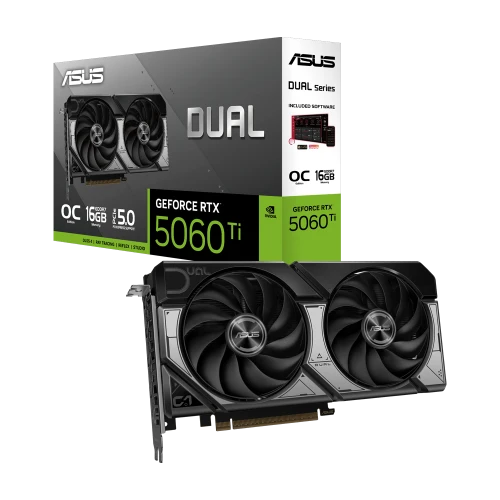 ASUS DUAL-RTX5060TI-O16G, 16Gb, 128Bit, GDDR7, 1xHDMI, 3xDP GAMING Ekran Karti