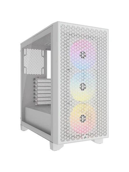 CORSAIR CC-9011256-WW 3000D RGB AIRFLOW MID-TOWER PC CASE WHITE