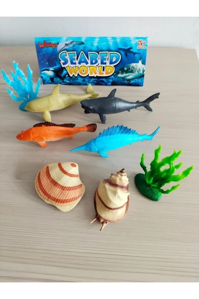 8 Parça Deniz Okyanus Hayvanları Seti Büyük Boy Eğitici Set - 3
