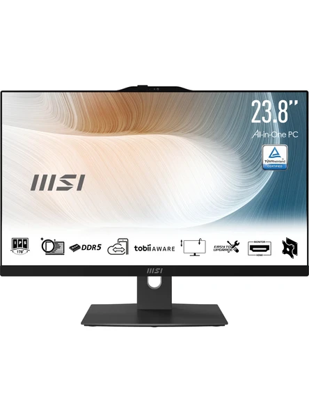 MSI MODERN AM242TP 1M-1677XTR 23.8 FHD 16:9 1920X1080 CORE 5 120U 8GB DDR5 512GB SSD FDOS DOKUNMATIK SIYAH AIO PC