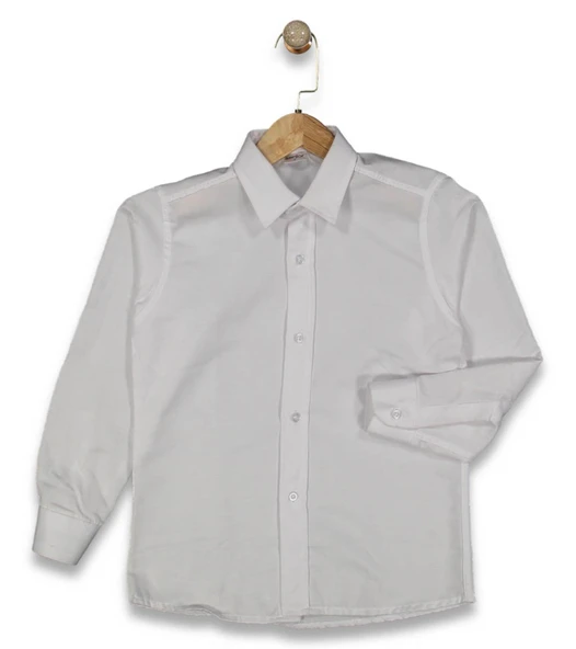 Erkek Çocuk Beyaz Uzun Kol Gömlek BGL-ST04547 - 2