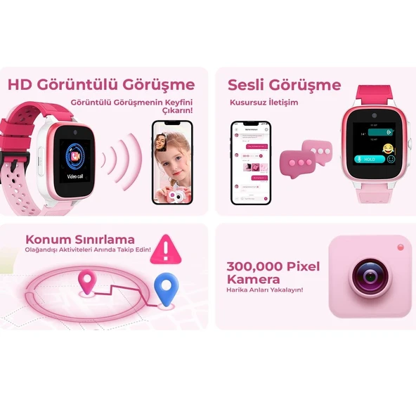 Havit KW12 4G Sim Kartlı Akıllı Çocuk Saati - Mavi - 7