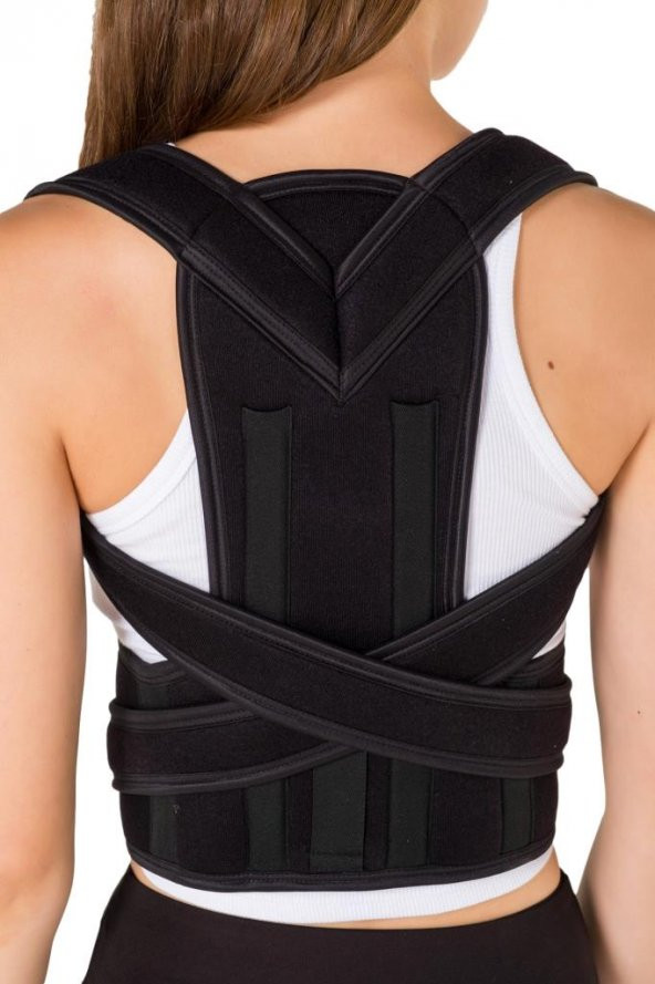 Tek Balenli Dik Duruş Korsesi Kamburluk Önleyici Bel Sırt Korse - Resim 6