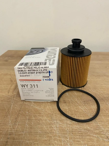 WUNDER WY311 Yağ Filtresi Palio Albea Doblo Astra H 1.3 JTD 1.3 CDTI Z13DT Z13DTH
