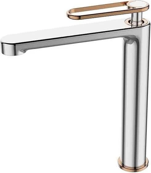 NEWARC ZETA ÇANAK TİPİ LAVABO BATARYASI (KROM-PARLAK BAKIR)