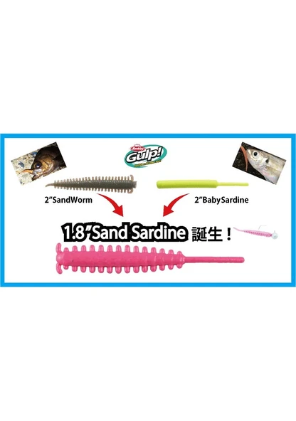 Berkley Gulp Sand Sardine Clear Gold 1.8inc 4.57cm 16p - 2