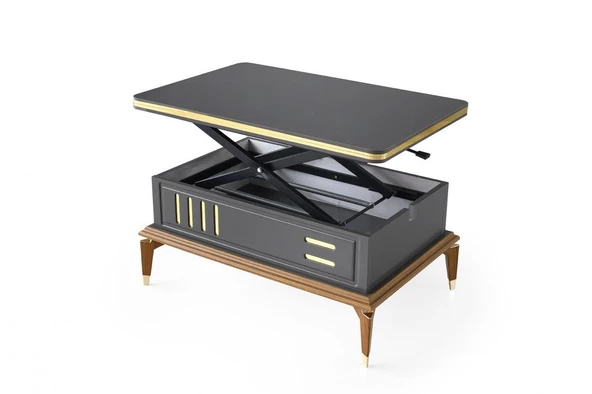 Avşar Akıllı Orta Sehpa 3 Kademeli Yemek Masası - 5