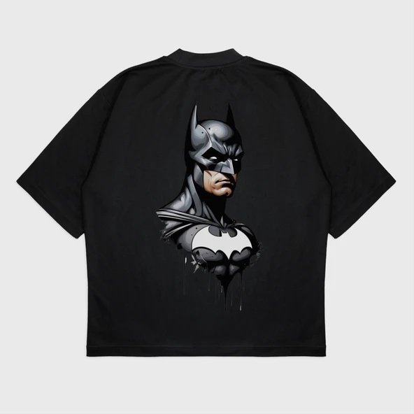 Oversize 'Batman' Baskılı T-Shırt