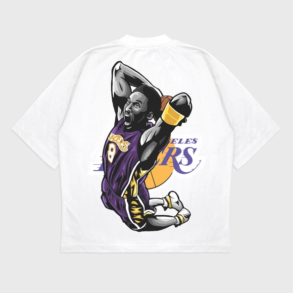 Oversize 'Kobe 8' Baskılı T-Shırt - 3
