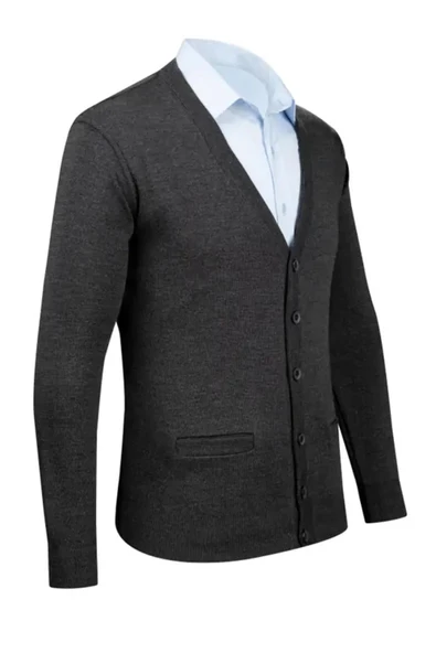 Erkek V Yaka Triko Hırka Düğmeli 4241M BGL-ST04560 - Resim 4