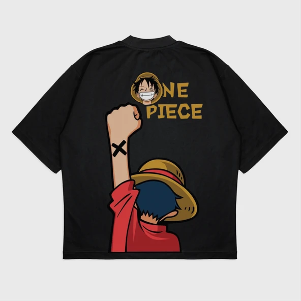 Oversize 'One Piece' Baskılı T-Shırt