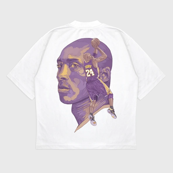 Oversize 'Kobe 24' Baskılı T-Shırt - Resim 2