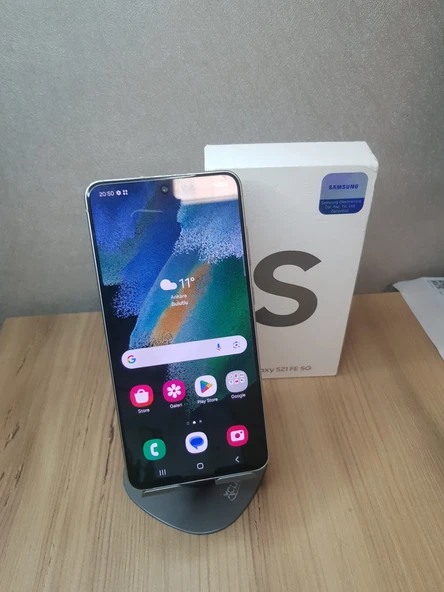 YENİLENMİŞ SAMSUNG S21 FE 128GB YEŞİL KUTULU FATURALI GARANTİLİDİR - 2