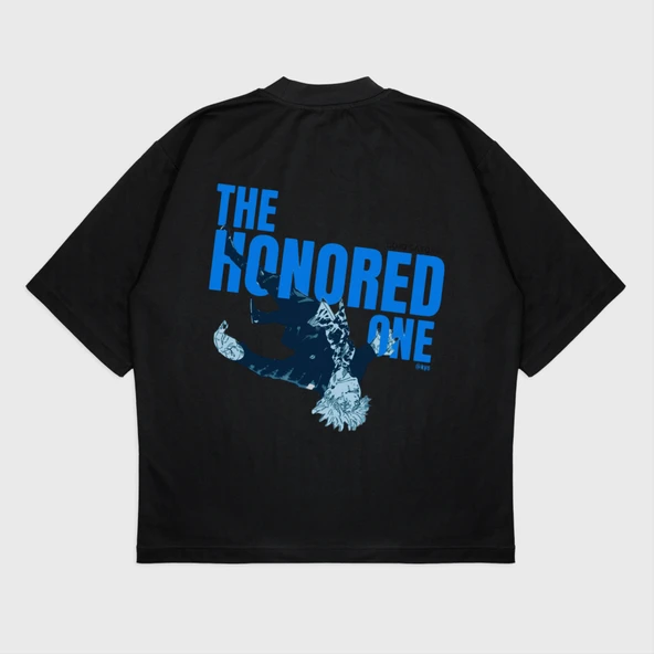 Oversize 'Gojo Satoru' Baskılı T-Shırt - 3