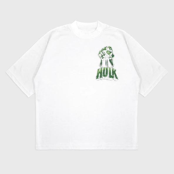 Oversize 'Hulk' Baskılı T-Shırt - 4