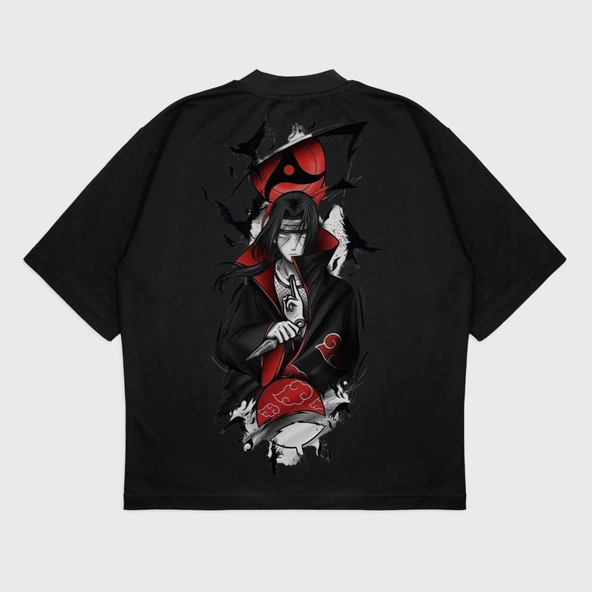 Oversize 'Uzumaki Naruto' Baskılı T-Shırt - 1