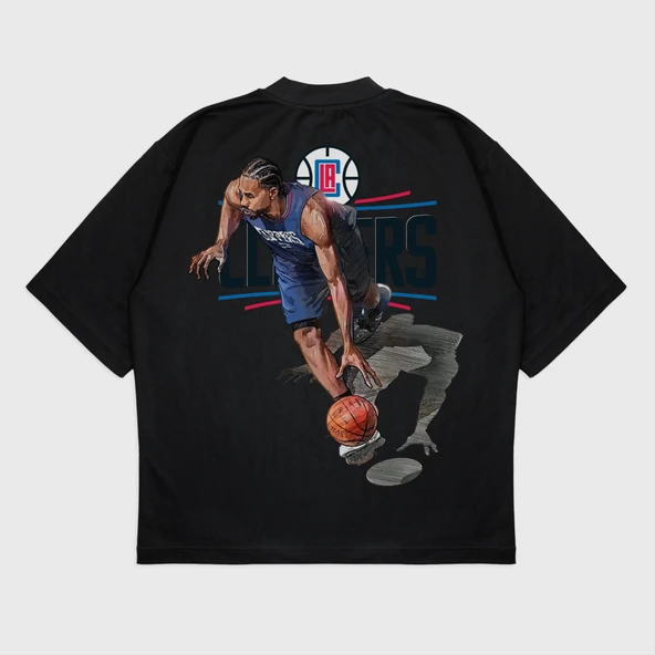 Oversize 'Kawhi Leonard' Baskılı T-Shırt - 3