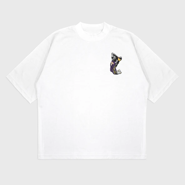 Oversize 'Kobe 8' Baskılı T-Shırt - 4