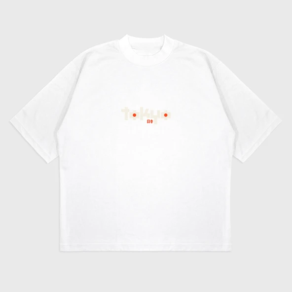 Oversize 'Tokyo' Baskılı T-Shırt - Resim 2