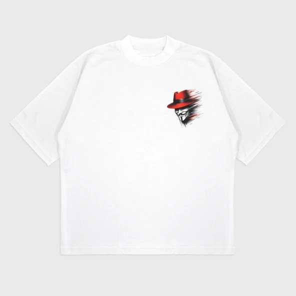 Oversize 'Joker' Baskılı T-Shırt - 4