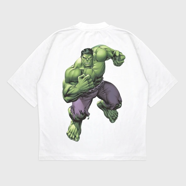 Oversize 'Hulk' Baskılı T-Shırt - 2