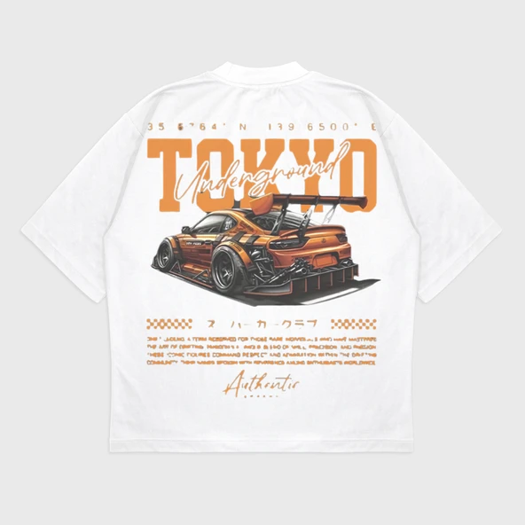 Oversize 'Tokyo' Baskılı T-Shırt ürün görseli 1