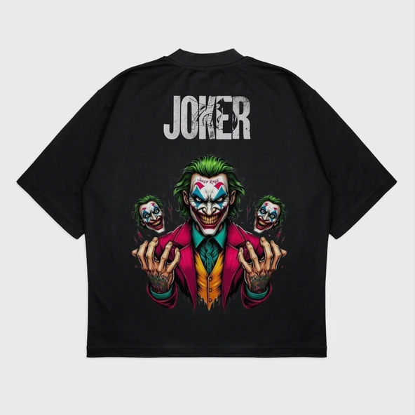 Oversize 'Joker' Baskılı T-Shırt