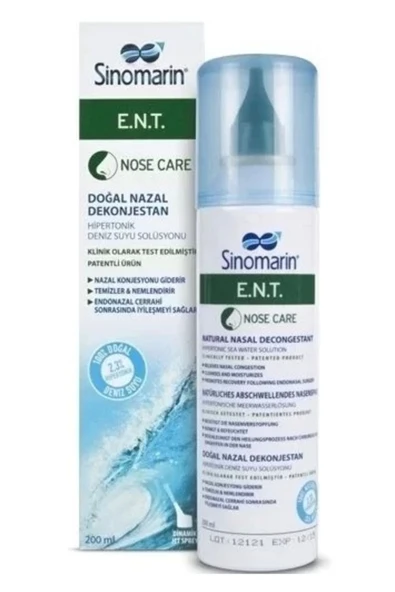 Sinomarin E.N.T. Deniz Suyu Burun Spreyi 200 ml