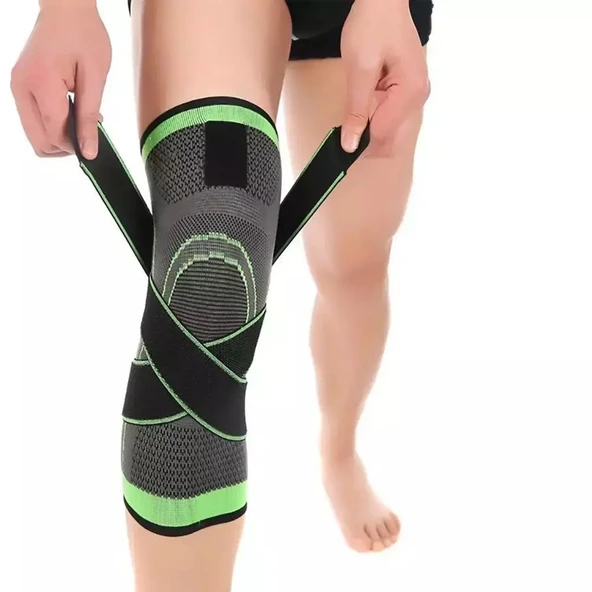 Örme Spor Dizlik Bandajlı Elastik Diz Desteği Nefes Alabilen Spor Bandajı 1 Adet - 4