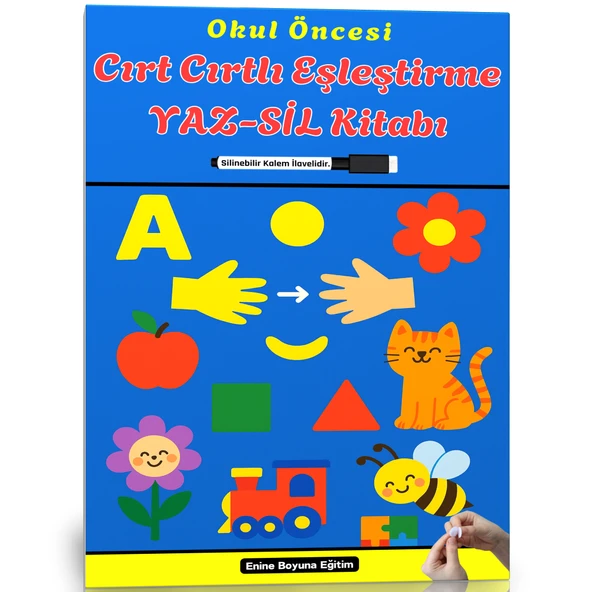 Okul Öncesi Cırt Cırtlı Eşleştirme YAZ-SİL Kitabı