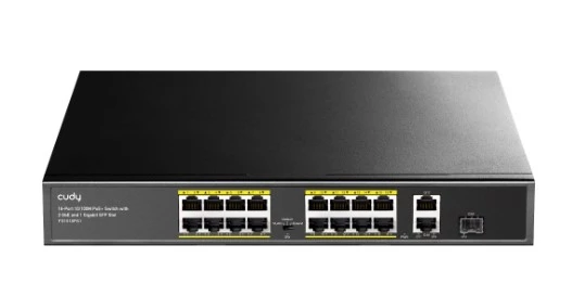 Cudy FS1018PS1 16 Port 10/100Mbps 1*SFP 2*GE RJ45 VLAN&Extend Mode 250m 200W 1U POE+ Ethernet Switch - 2