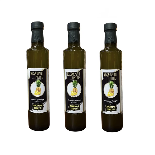 Ananas Sirkesi, Katkısız, Doğal, 500ml 3 Adet, DVD Lokman Aktar