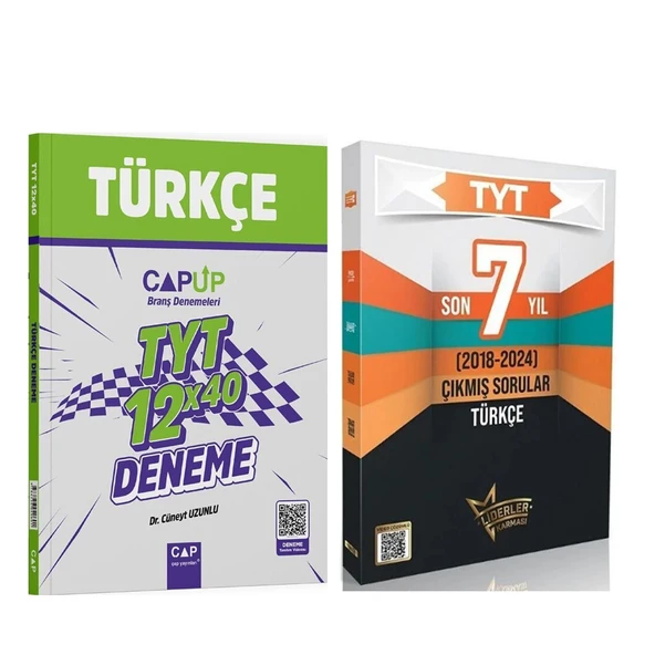 Çap TYT Türkçe Deneme ve Liderler Karması Son 7 Yıl Çıkmış Sorular Seti 2 Kitap