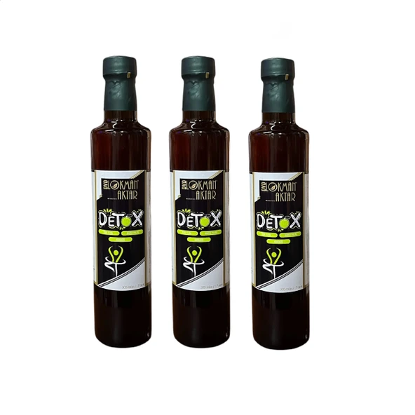 DVD Lokman Aktar Detox Sirkesi, Katkısız, Doğal, 500ml 3 Adet,