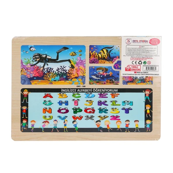 ONY-187-188-189-190 Ahşap Eğitici Puzzle Denizde Yaşam - 2