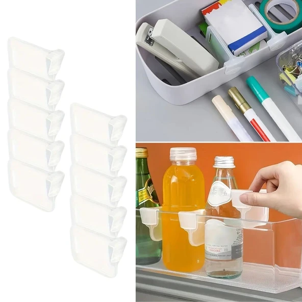 Derin Stok® 10'luŞeffaf Buzdolabı Yan Kapı Düzenleyici Buzdolabı Dolap İçi Bölümleyici Aparatlar