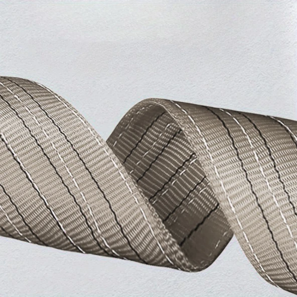 Sapan Polyester Spanzet 6 Ton 3 Metre Kahve Sağlam Yük Kaldırma Taşıma İndirme Halat - 4