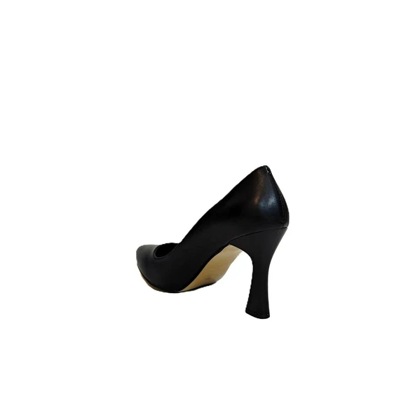 Fiyra 7036 Siyah Cilt İnce Kadeh Topuk Stiletto Topuklu Ayakkabı - 8